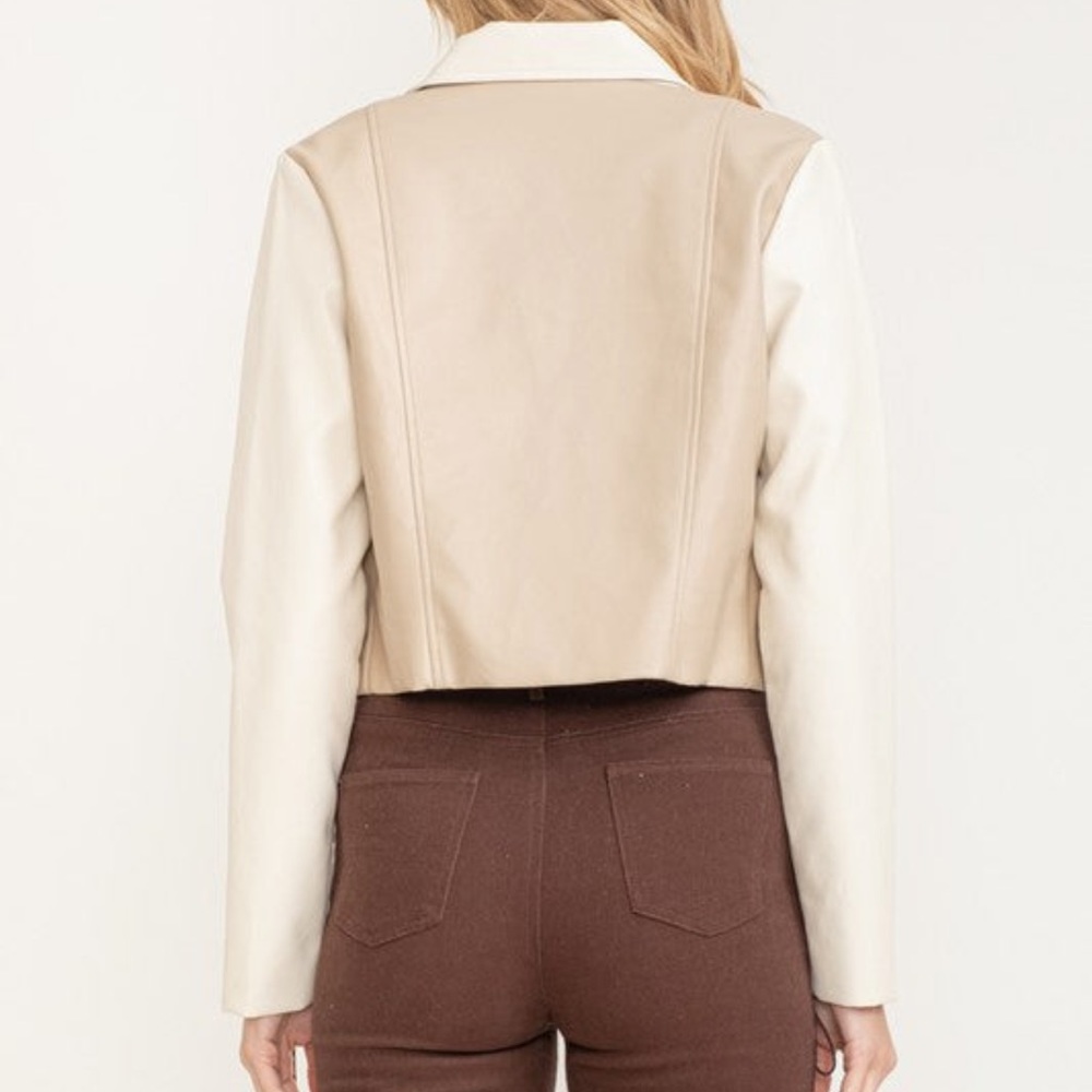Neutral Colorblock Motojacket - Picture 4 of 7